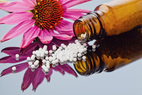 homeopathy. globules as alternative medicine